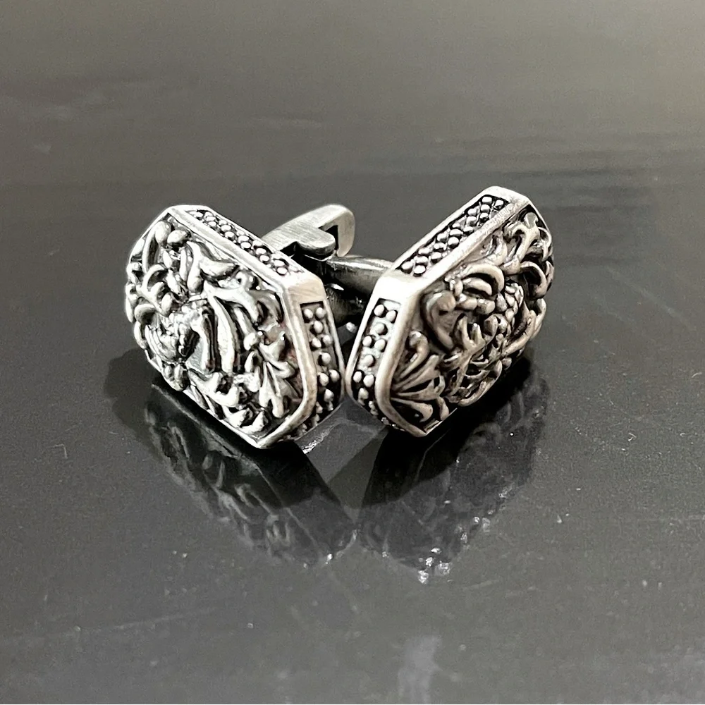 Angelino Antique Style Handmade Metal Cuff Links NWOT